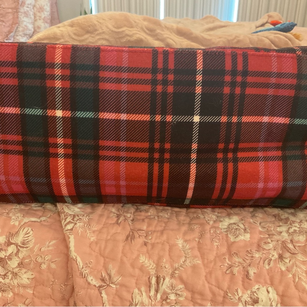 Victoria's Secret Red and Black Plaid Tote - Picture 4 of 4